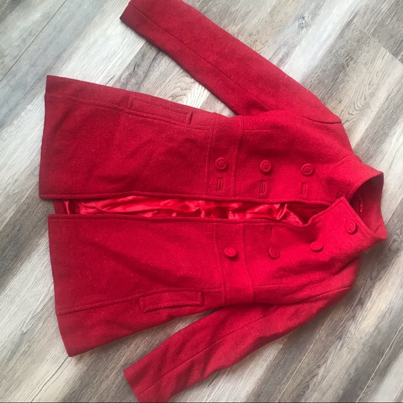 Red Button up Jacket.